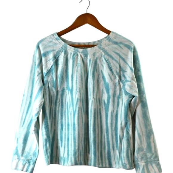 Wildflour Womens Sz XL Green and White Tie-Dye Beachy Resort Wear Tee Shirt Top - Picture 1 of 11